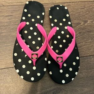 Kate Spade polka-dot flip flops size 5-6